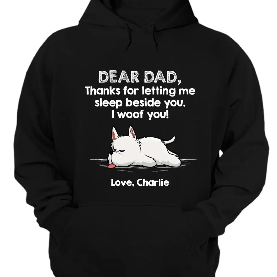 Sleep Beside Dogs 2 - Personalized Unisex T-shirt, Sweatshirt, Hoodie - Gift For Dog Lovers