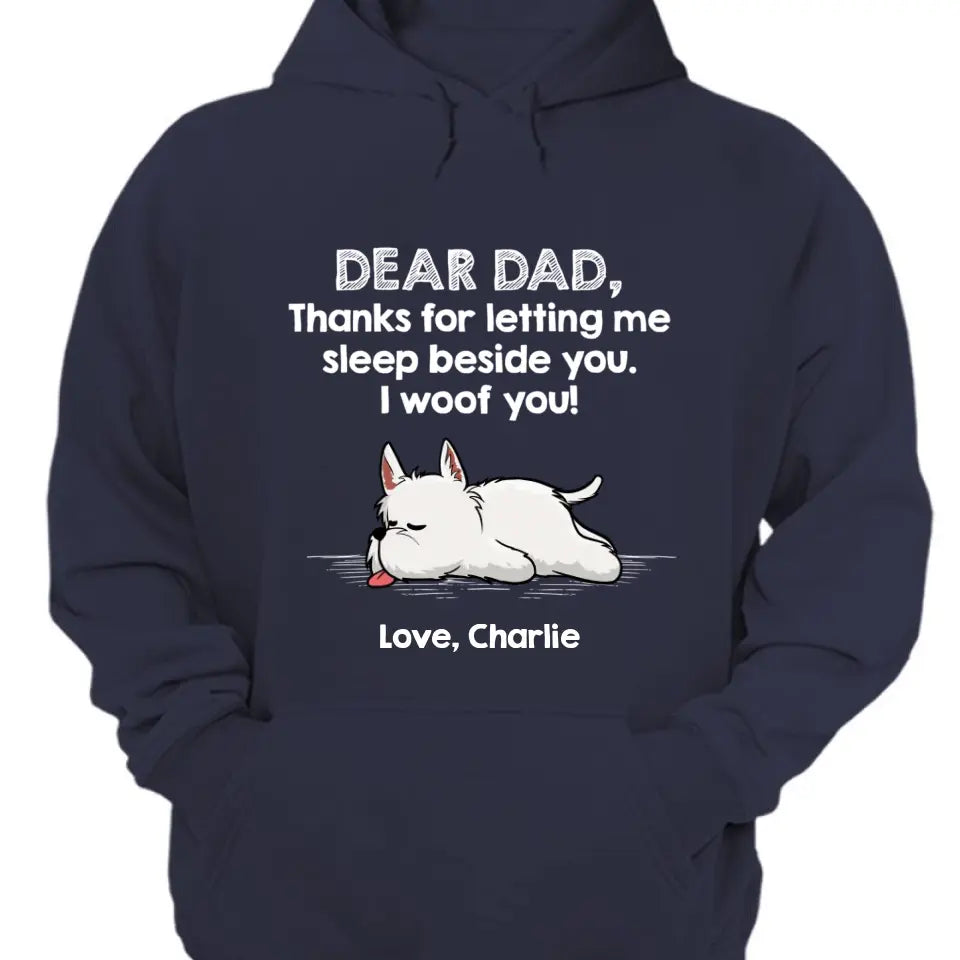Sleep Beside Dogs 2 - Personalized Unisex T-shirt, Sweatshirt, Hoodie - Gift For Dog Lovers