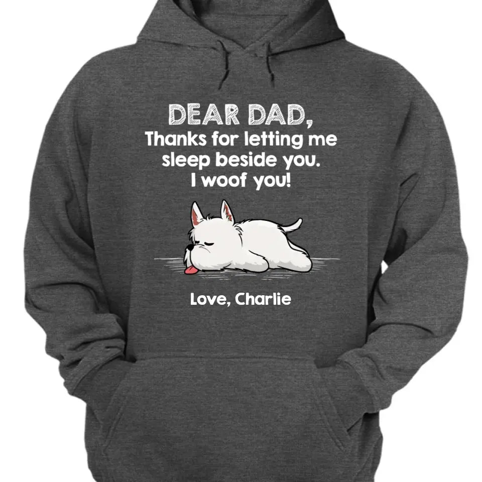 Sleep Beside Dogs 2 - Personalized Unisex T-shirt, Sweatshirt, Hoodie - Gift For Dog Lovers