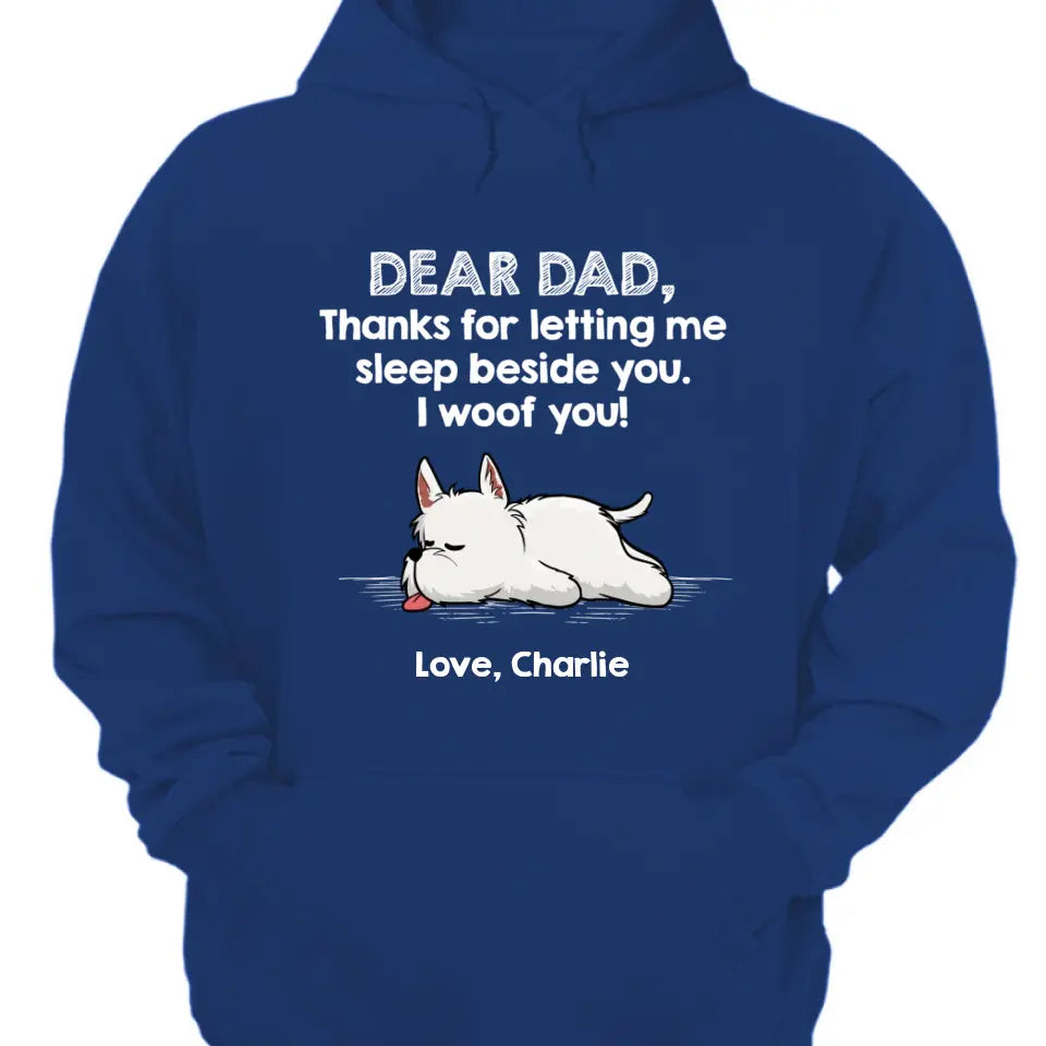 Sleep Beside Dogs 2 - Personalized Unisex T-shirt, Sweatshirt, Hoodie - Gift For Dog Lovers