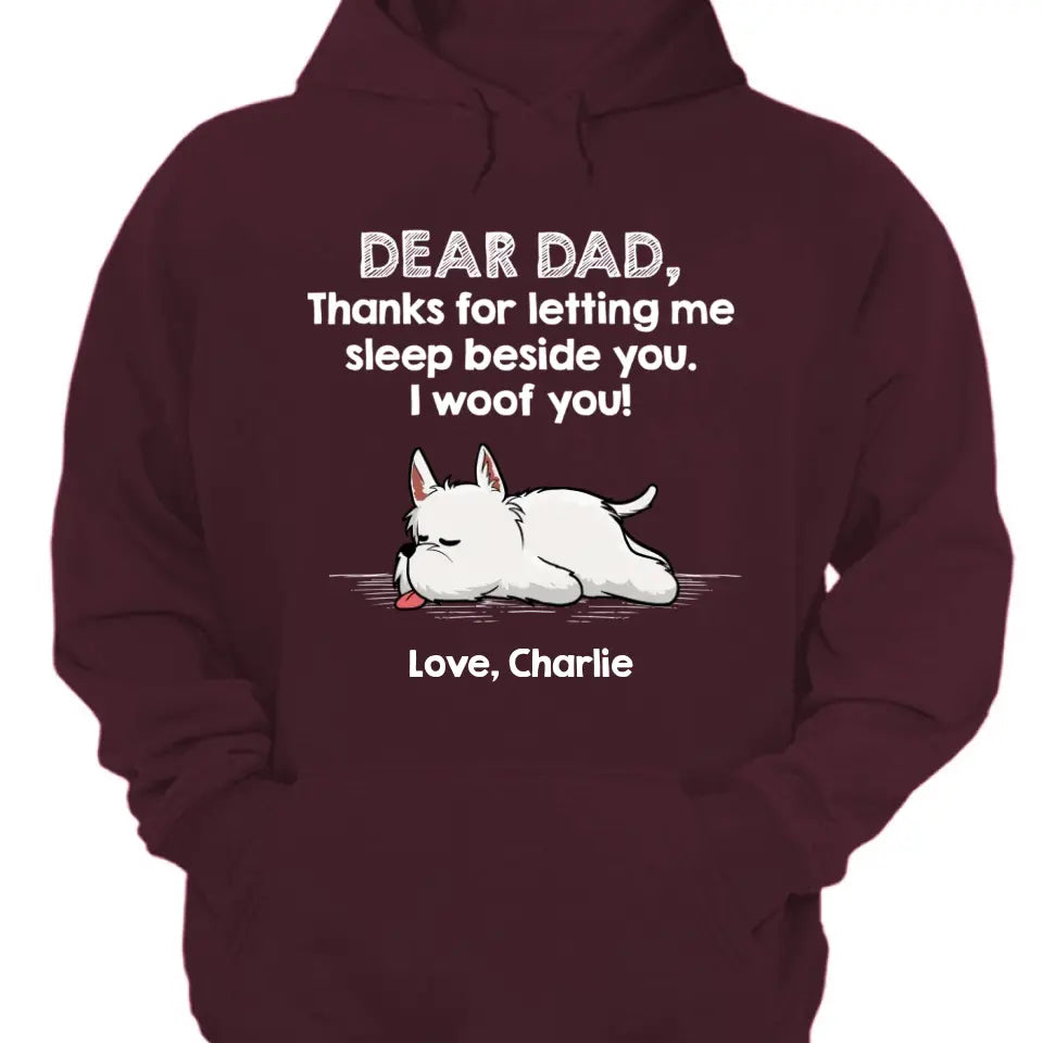 Sleep Beside Dogs 2 - Personalized Unisex T-shirt, Sweatshirt, Hoodie - Gift For Dog Lovers
