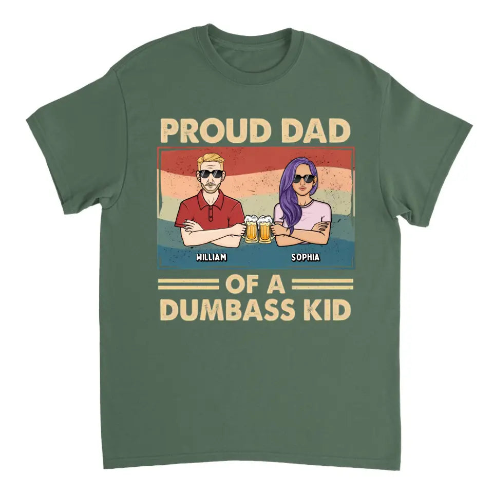 Proud Father Of A Few Kids - Family Personalized Custom Unisex T-shirt, Hoodie, Sweatshirt - Gift For Dad