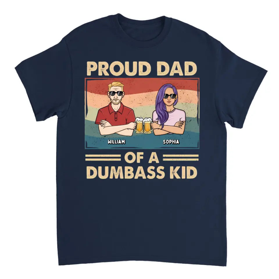 Proud Father Of A Few Kids - Family Personalized Custom Unisex T-shirt, Hoodie, Sweatshirt - Gift For Dad