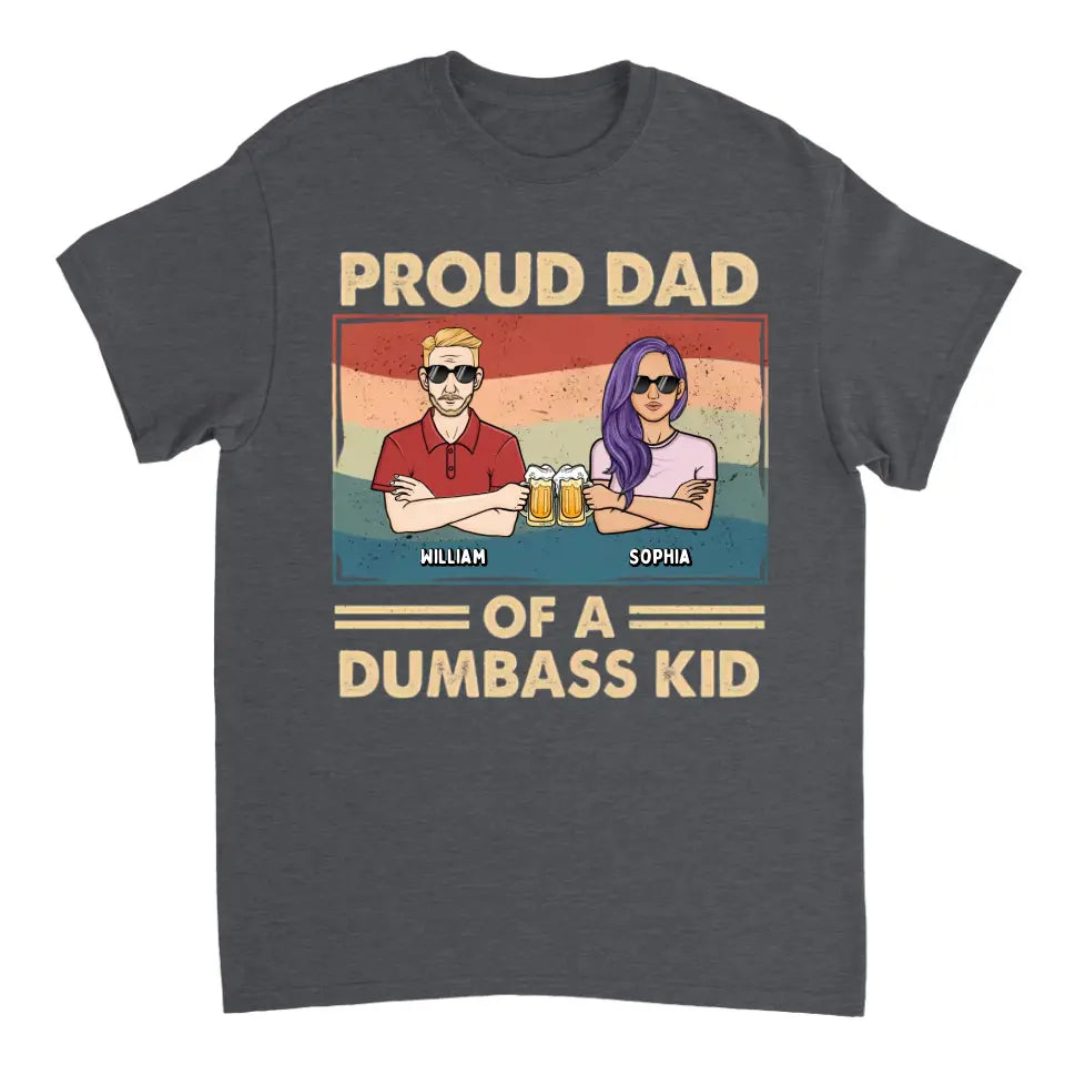 Proud Father Of A Few Kids - Family Personalized Custom Unisex T-shirt, Hoodie, Sweatshirt - Gift For Dad