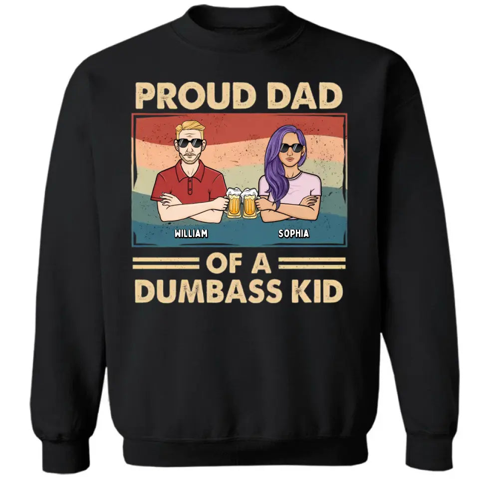 Proud Father Of A Few Kids - Family Personalized Custom Unisex T-shirt, Hoodie, Sweatshirt - Gift For Dad