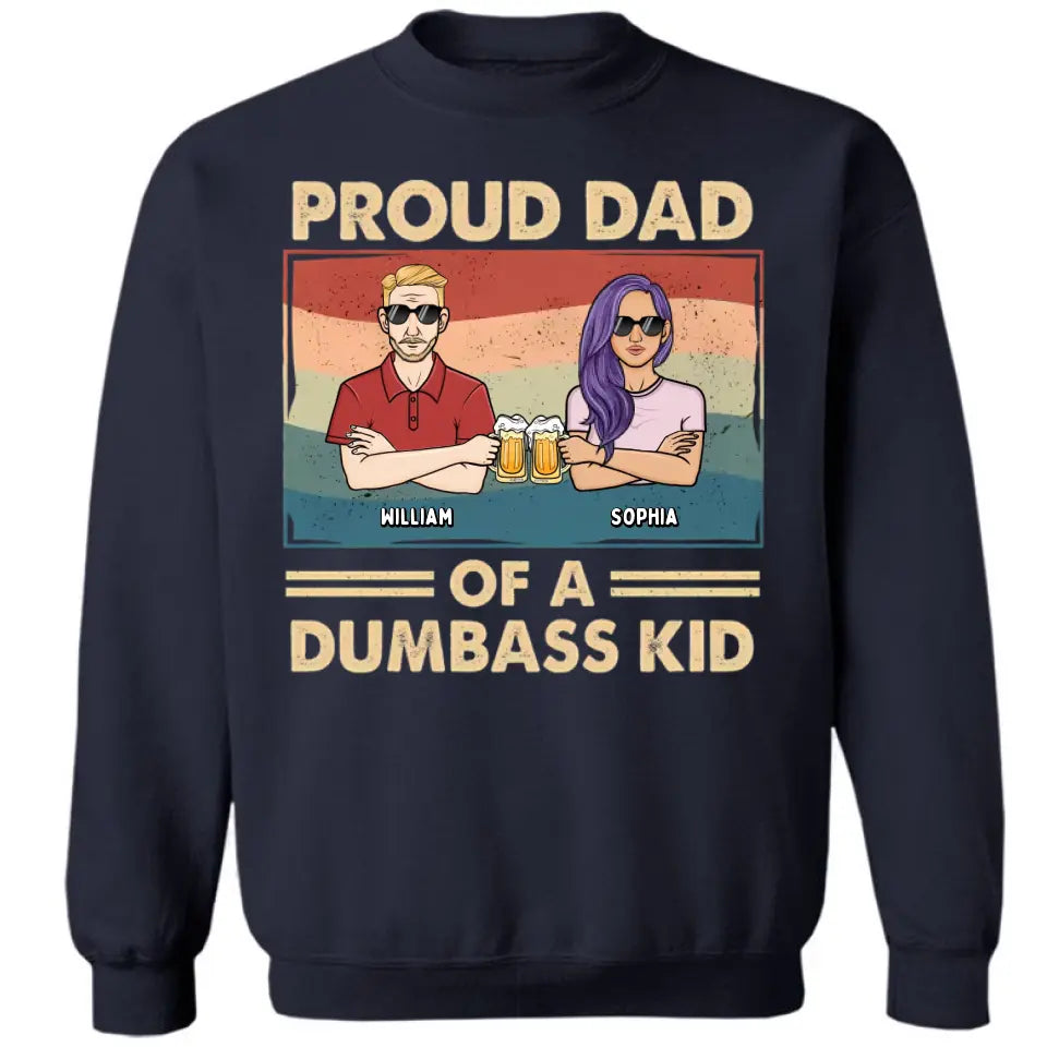 Proud Father Of A Few Kids - Family Personalized Custom Unisex T-shirt, Hoodie, Sweatshirt - Gift For Dad