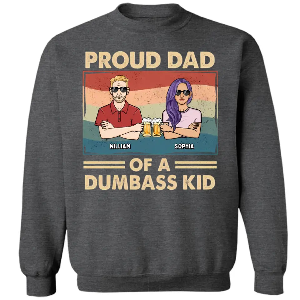 Proud Father Of A Few Kids - Family Personalized Custom Unisex T-shirt, Hoodie, Sweatshirt - Gift For Dad