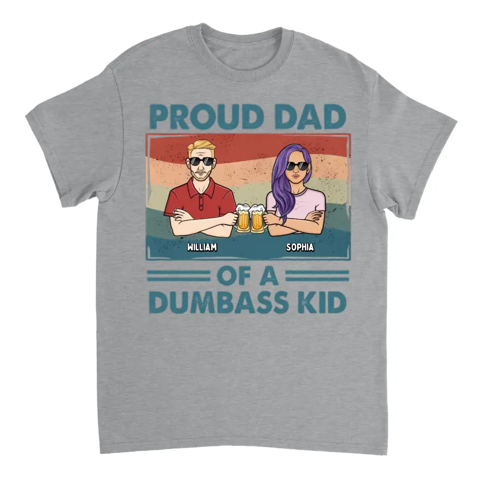 Proud Father Of A Few Kids 2 - Family Personalized Custom Unisex T-shirt, Hoodie, Sweatshirt - Gift For Dad