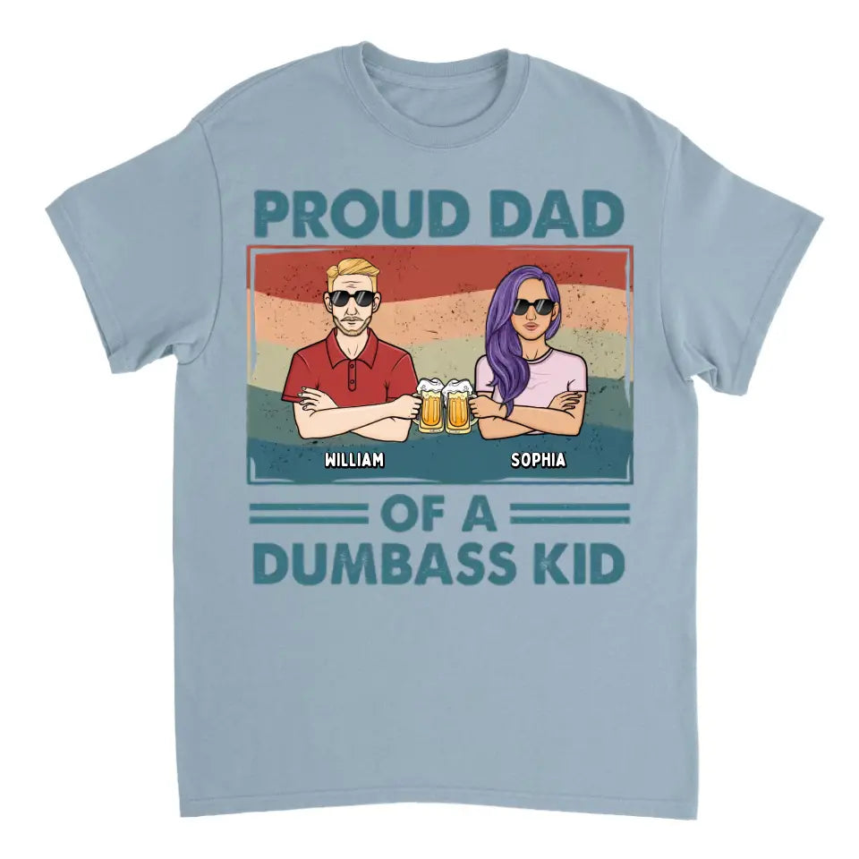 Proud Father Of A Few Kids 2 - Family Personalized Custom Unisex T-shirt, Hoodie, Sweatshirt - Gift For Dad