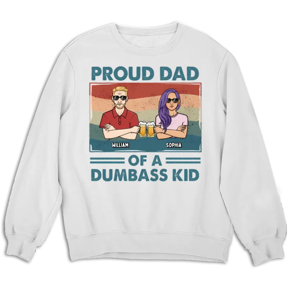 Proud Father Of A Few Kids 2 - Family Personalized Custom Unisex T-shirt, Hoodie, Sweatshirt - Gift For Dad