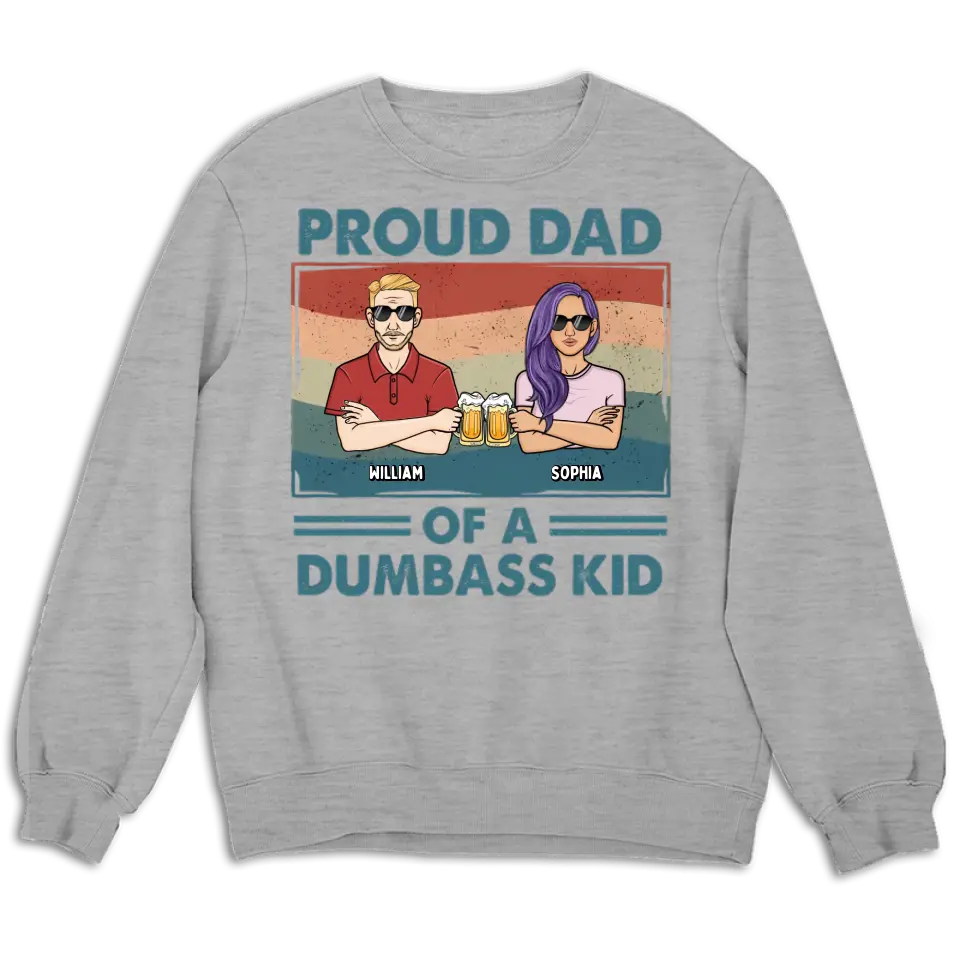Proud Father Of A Few Kids 2 - Family Personalized Custom Unisex T-shirt, Hoodie, Sweatshirt - Gift For Dad