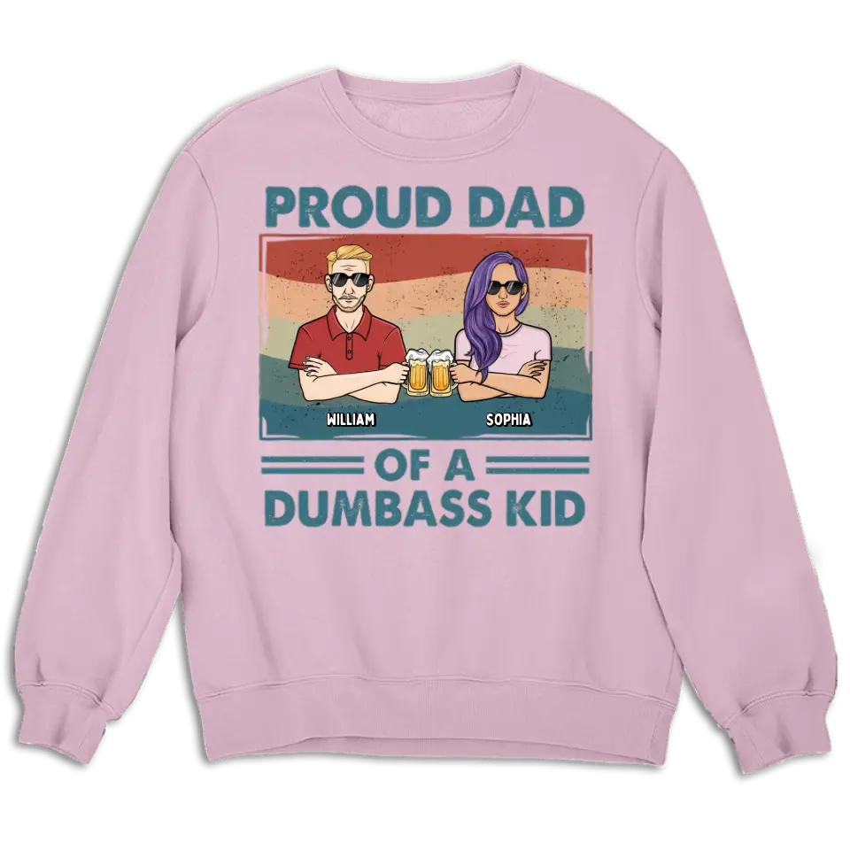 Proud Father Of A Few Kids 2 - Family Personalized Custom Unisex T-shirt, Hoodie, Sweatshirt - Gift For Dad