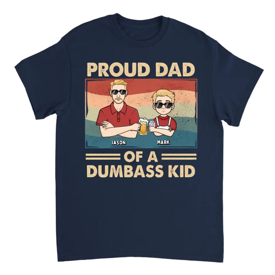 Proud Father Of A Few Kids 3 - Family Personalized Custom Unisex T-shirt, Hoodie, Sweatshirt - Gift For Dad
