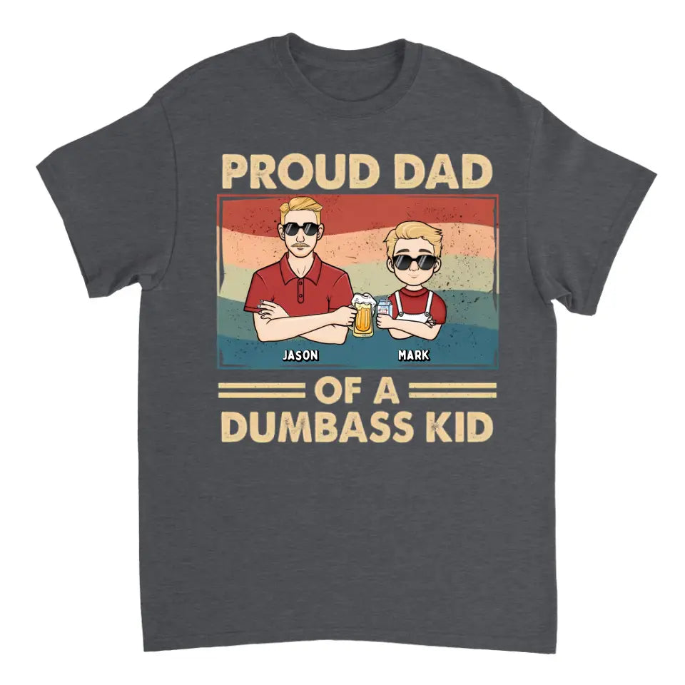 Proud Father Of A Few Kids 3 - Family Personalized Custom Unisex T-shirt, Hoodie, Sweatshirt - Gift For Dad