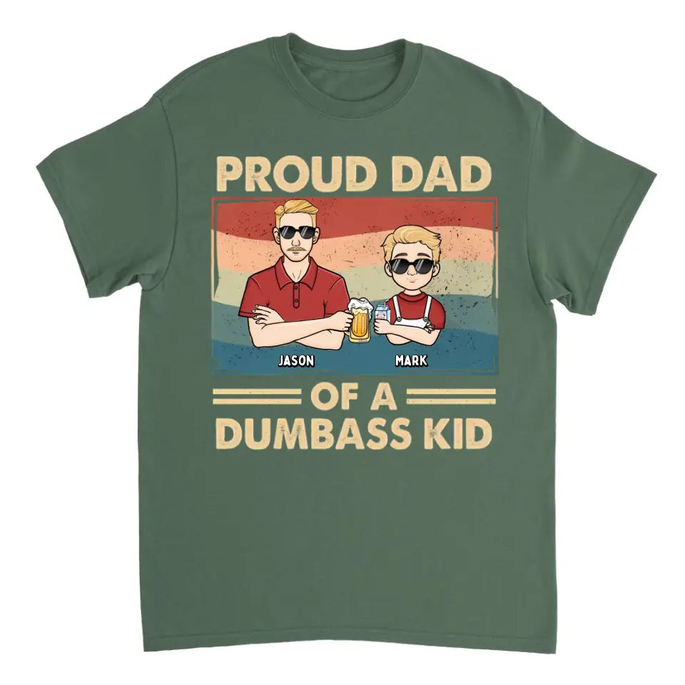 Proud Father Of A Few Kids 3 - Family Personalized Custom Unisex T-shirt, Hoodie, Sweatshirt - Gift For Dad