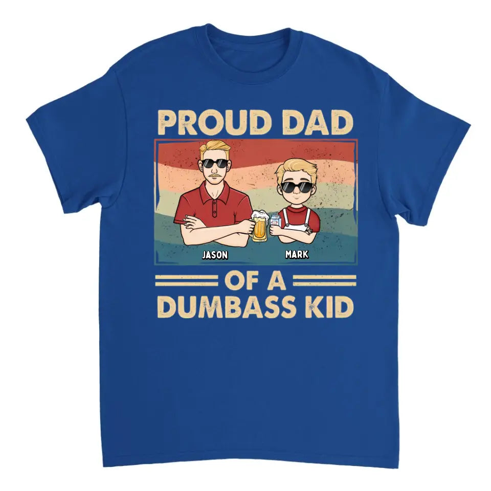 Proud Father Of A Few Kids 3 - Family Personalized Custom Unisex T-shirt, Hoodie, Sweatshirt - Gift For Dad