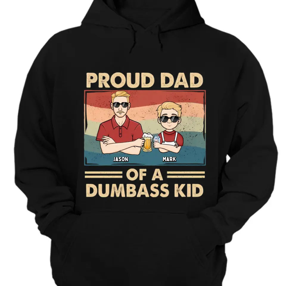 Proud Father Of A Few Kids 3 - Family Personalized Custom Unisex T-shirt, Hoodie, Sweatshirt - Gift For Dad