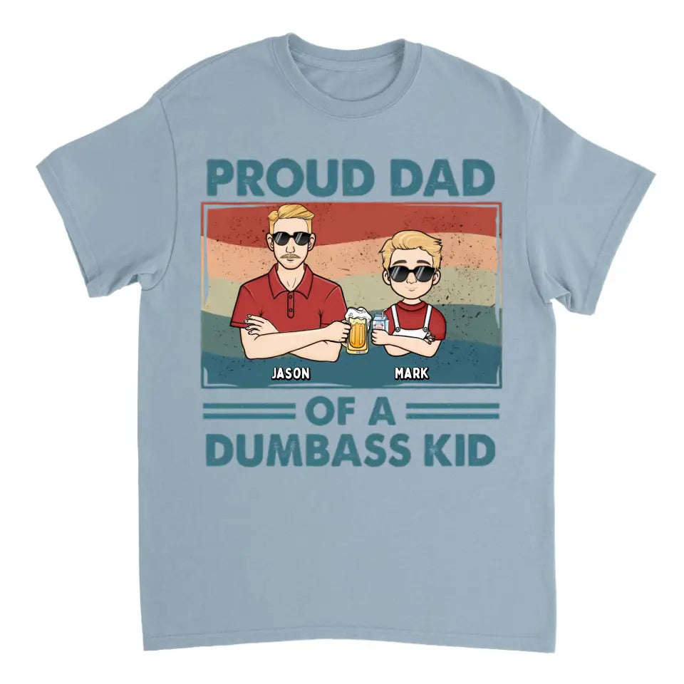 Proud Father Of A Few Kids 4 - Family Personalized Custom Unisex T-shirt, Hoodie, Sweatshirt - Gift For Dad