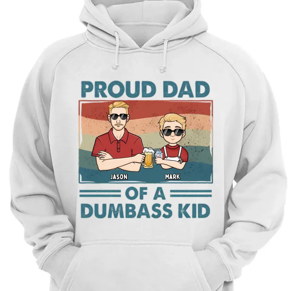 Proud Father Of A Few Kids 4 - Family Personalized Custom Unisex T-shirt, Hoodie, Sweatshirt - Gift For Dad