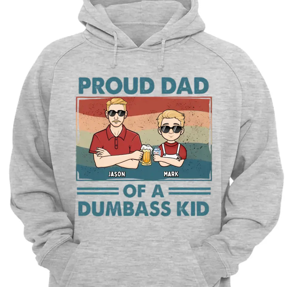 Proud Father Of A Few Kids 4 - Family Personalized Custom Unisex T-shirt, Hoodie, Sweatshirt - Gift For Dad