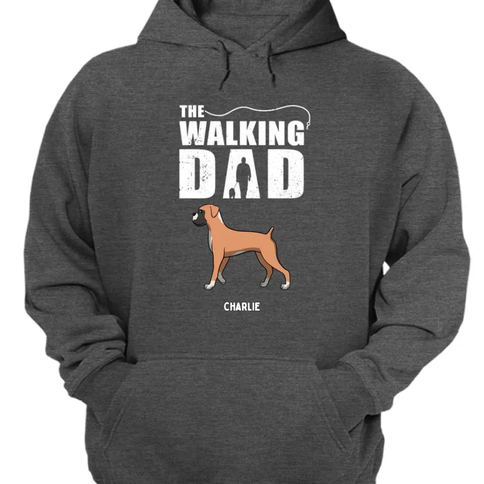 The Walking Dad - Personalized T-shirt, Sweatshirt, Hoodie - Gift For Dog Lovers
