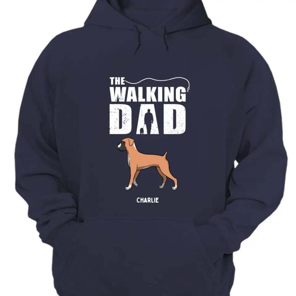 The Walking Dad - Personalized T-shirt, Sweatshirt, Hoodie - Gift For Dog Lovers