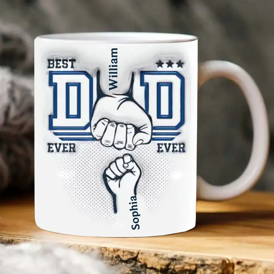 Our Bond Is Forever - Family Personalized Custom 3D Inflated Effect Printed Mug - Father's Day, Gift For Dad, Grandpa