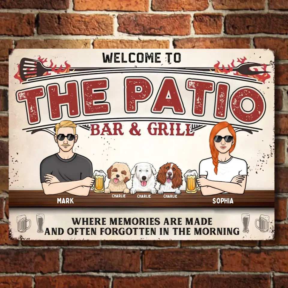 Proudly Serving Whatever You Bring - Personalized Metal Sign - Gift For Couples, Husband and Wife