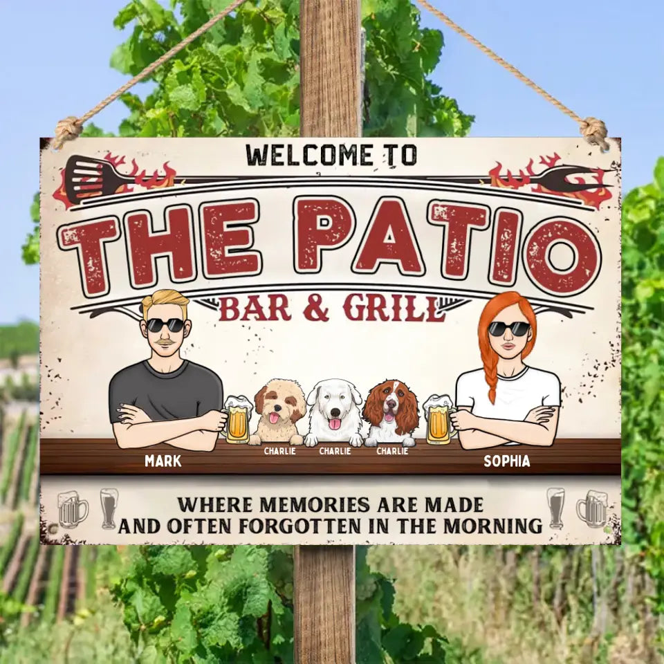 Proudly Serving Whatever You Bring - Personalized Metal Sign - Gift For Couples, Husband and Wife
