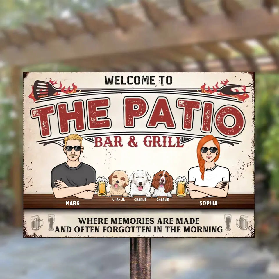 Proudly Serving Whatever You Bring - Personalized Metal Sign - Gift For Couples, Husband and Wife