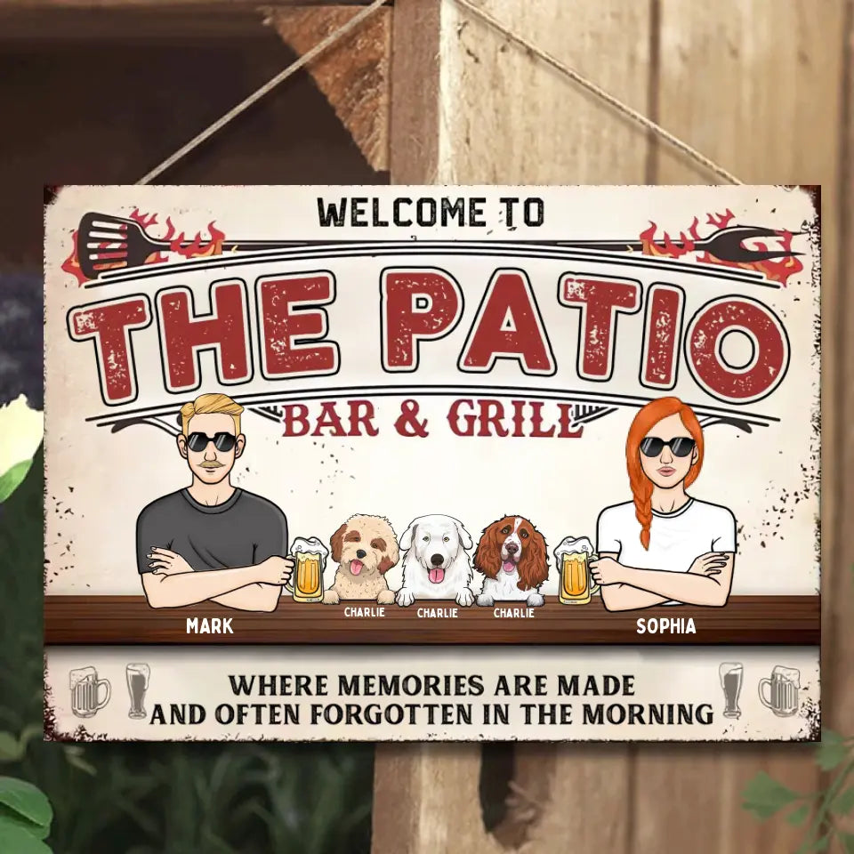 Proudly Serving Whatever You Bring - Personalized Metal Sign - Gift For Couples, Husband and Wife