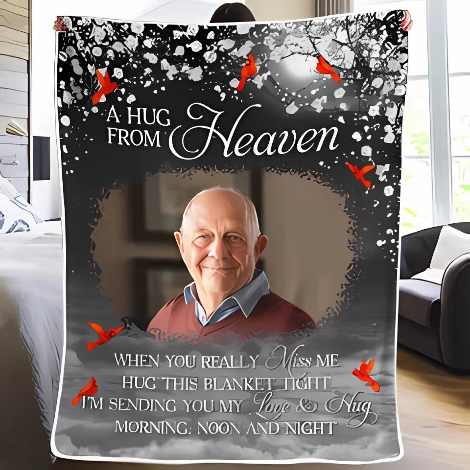 Custom Photo A Hug From Heaven - Memorial Pe