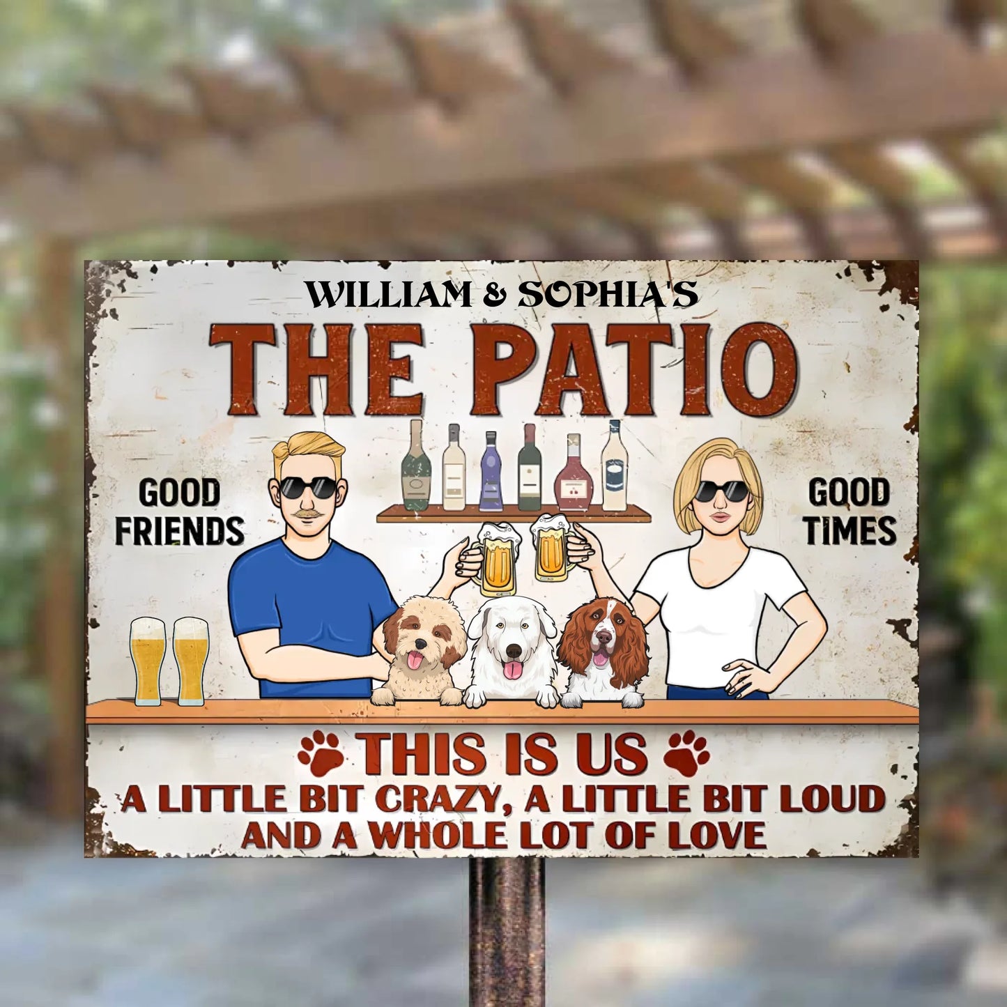 This Is Us A Little Bit Crazy A Little Bit Loud And A Whole Lot Of Love - Personalized Horizontal Metal Sign