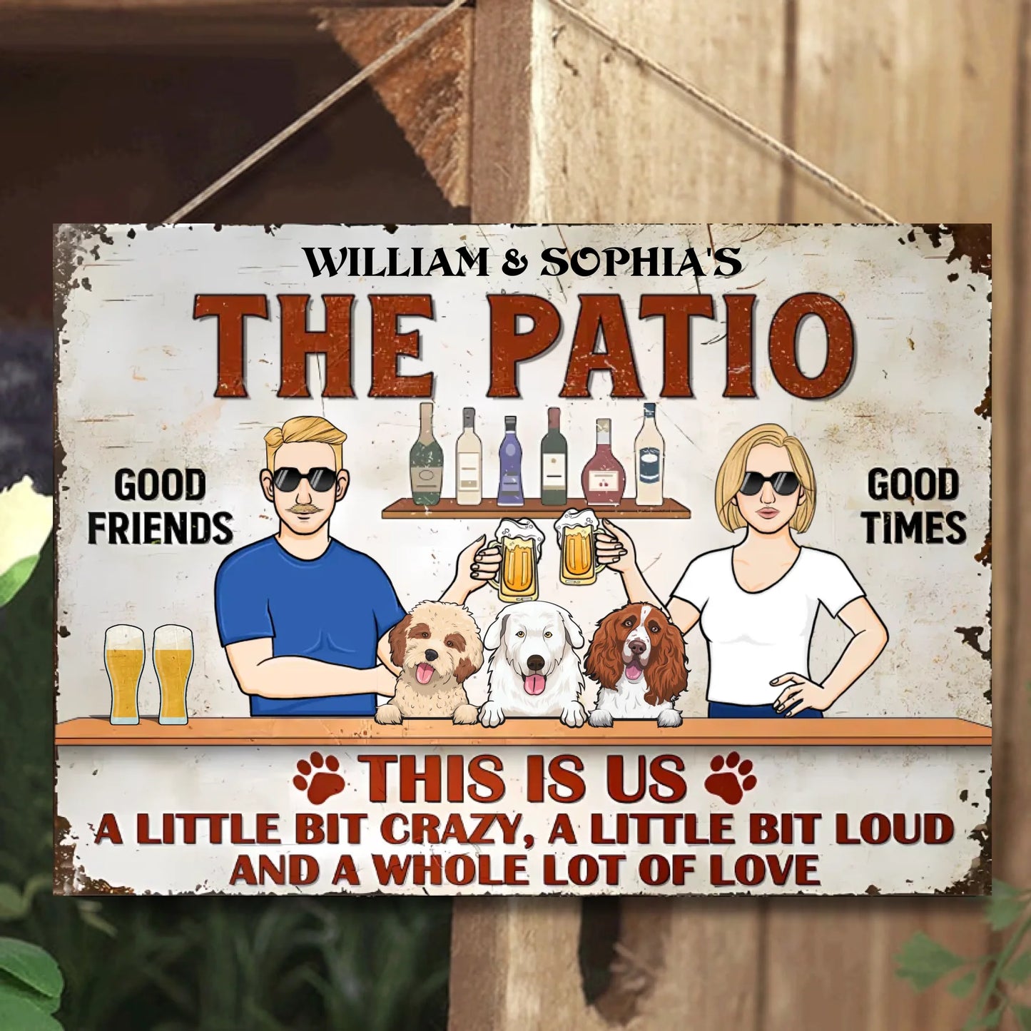 This Is Us A Little Bit Crazy A Little Bit Loud And A Whole Lot Of Love - Personalized Horizontal Metal Sign