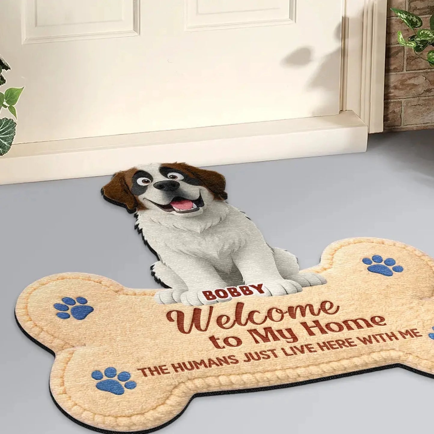 3DEffectDogsWelcomeToOurHome-PersonalizedCustomShapedDoormat-NP181-DSR596-MK-1_4