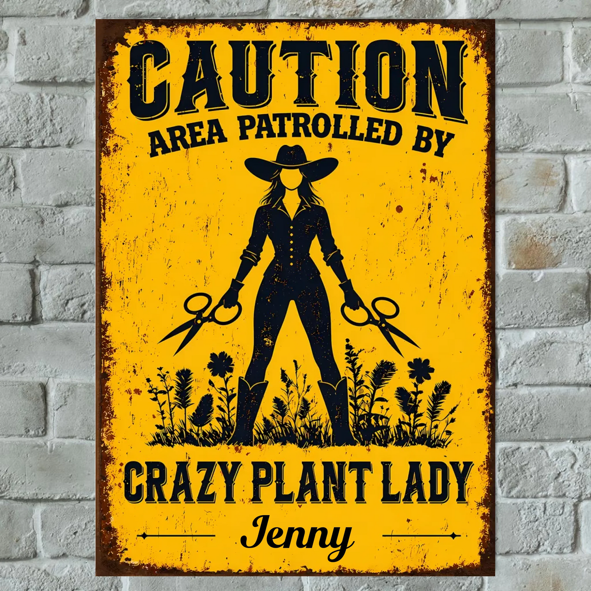 The Garden Sign For Her - Personalized Vertical Metal Sign