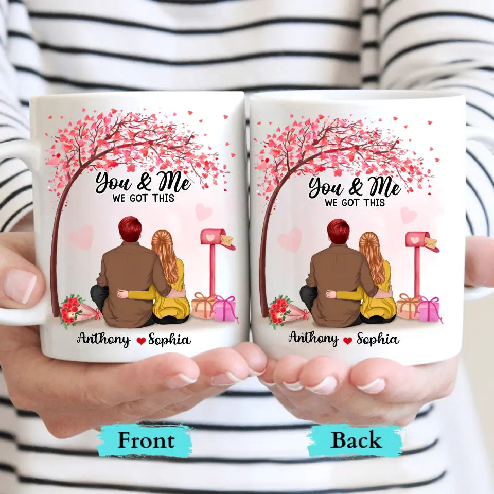 Tú y yo, tenemos esto con el árbol - Taza personalizada - Regalos para marido, esposa, parejas