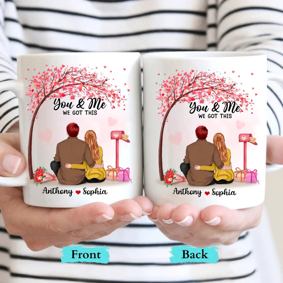 Tú y yo, tenemos esto con el árbol - Taza personalizada - Regalos para marido, esposa, parejas