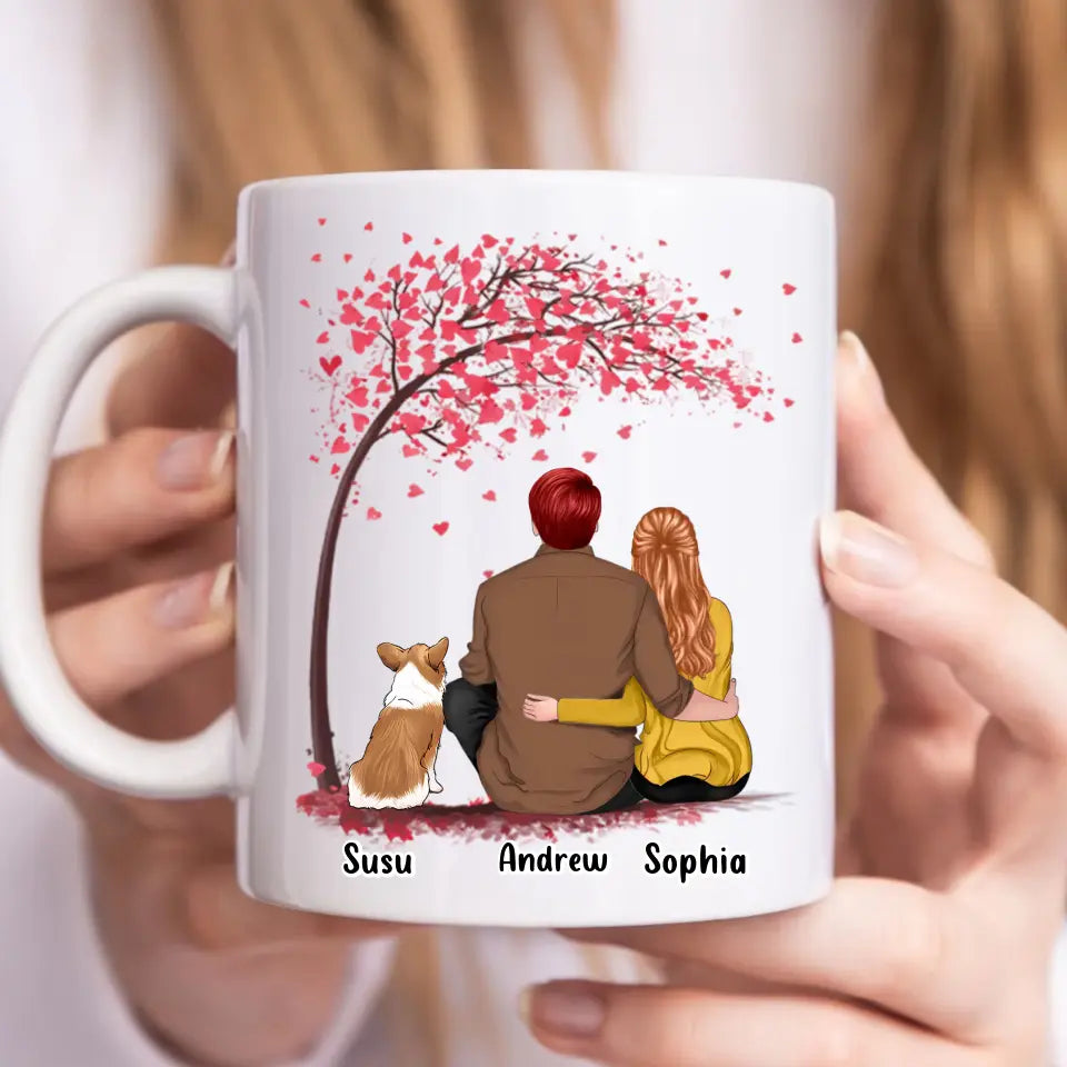 Juntos construimos una vida que amamos - Taza personalizada con acento personalizado - Regalo para parejas, amantes de los perros