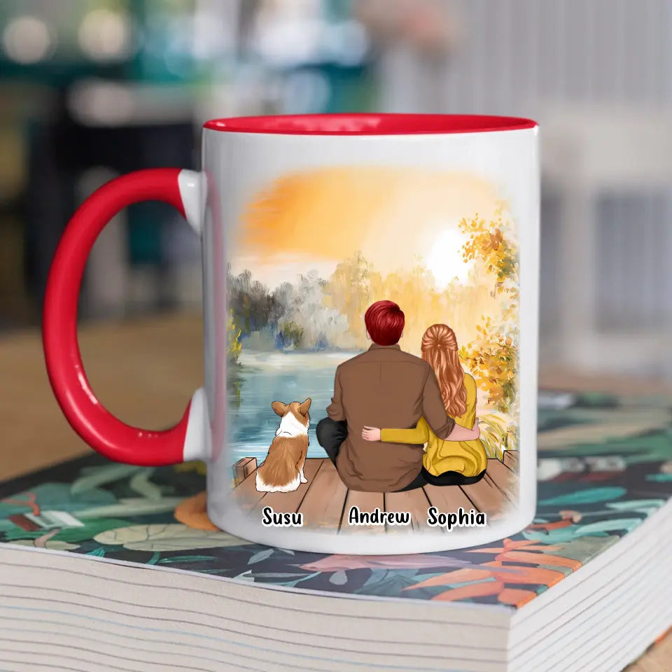 Tú, yo y los perros - Taza personalizada con acento personalizado - Regalo para parejas, amantes de los perros
