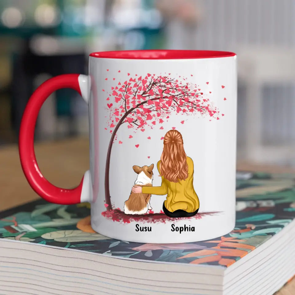 Mit Hunden ist das Leben besser – personalisierte Tasse mit individuellem Akzent – Geschenk für Hundeliebhaber