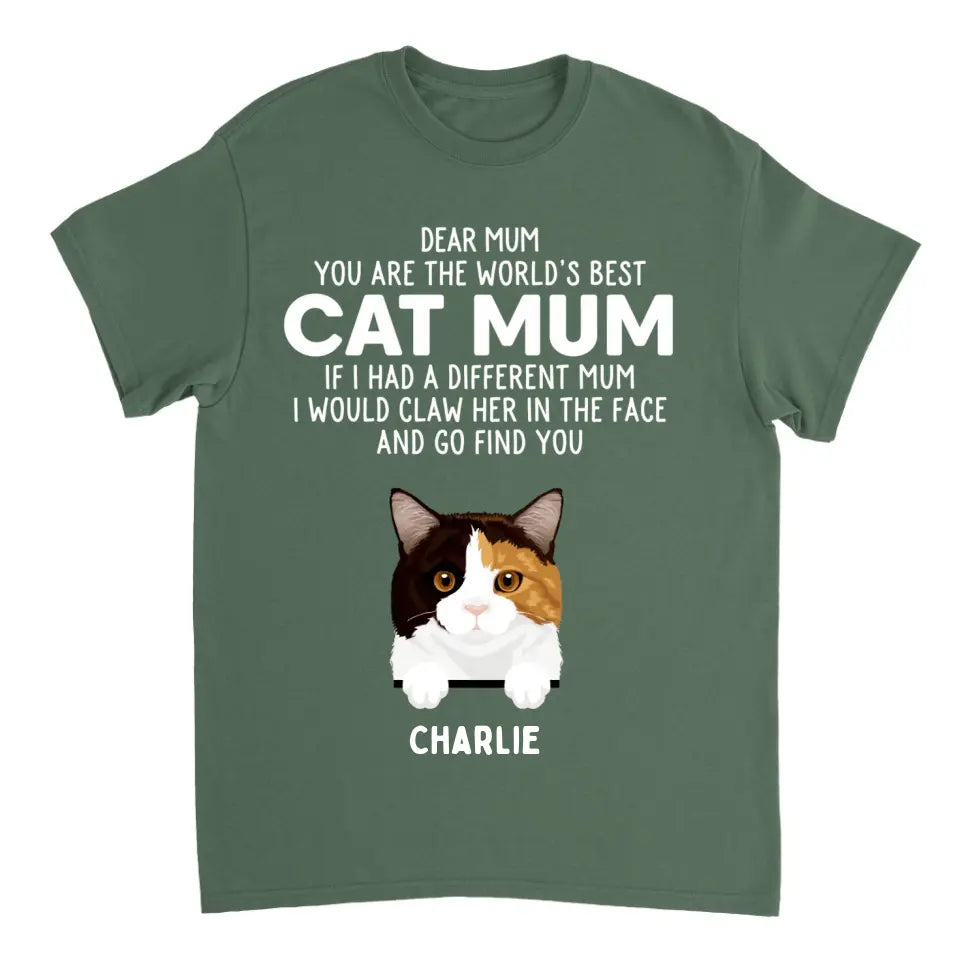 Dear Dad You're The Best - Personalized T-shirt, Sweershirt, Hoodie - Gifts For Cat Lovers
