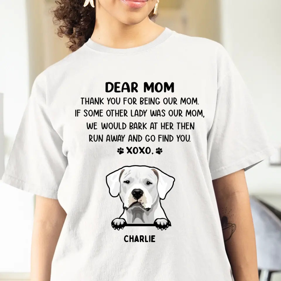 Dear Mom - Personalized Custom Unisex T-shirt, Sweatshirt, Hoodie - Gifts For Dog, Cat Lovers