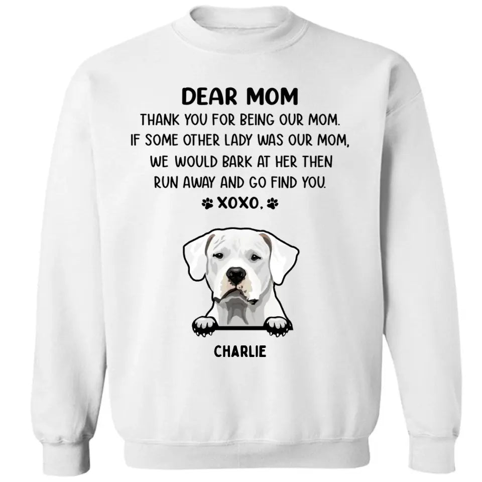 Querida mamá - Camiseta, sudadera, sudadera con capucha unisex personalizada - Regalos para amantes de perros y gatos 