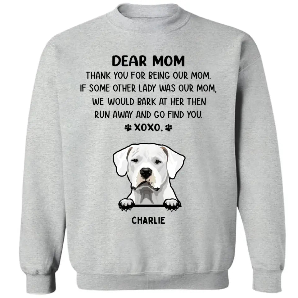 Dear Mom - Personalized Custom Unisex T-shirt, Sweatshirt, Hoodie - Gifts For Dog, Cat Lovers