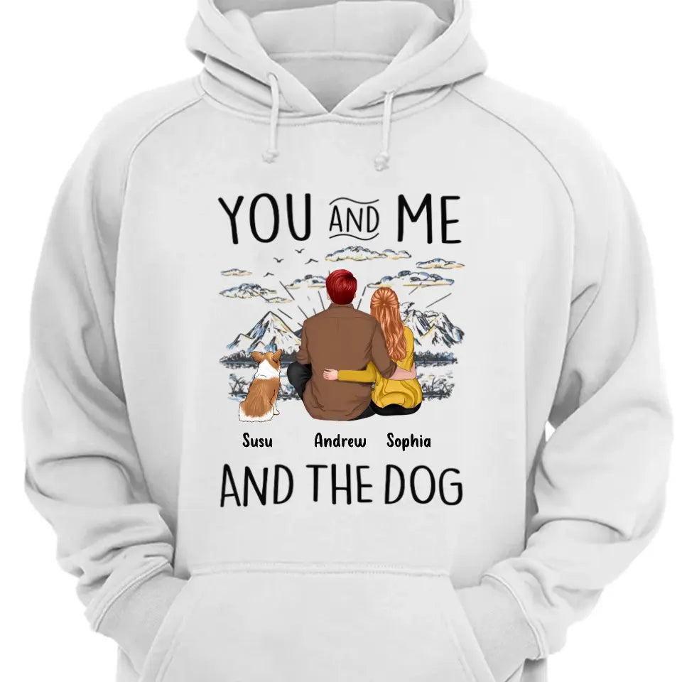 Tú, yo y los perros - Camiseta, sudadera, sudadera con capucha personalizada unisex para parejas - Regalos para amantes de las mascotas y dueños de perros 