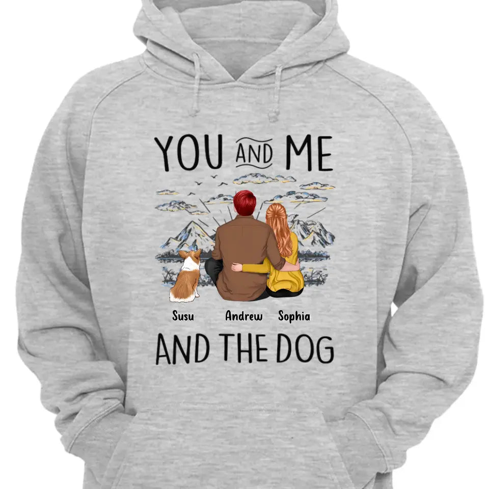 Tú, yo y los perros - Camiseta, sudadera, sudadera con capucha personalizada unisex para parejas - Regalos para amantes de las mascotas y dueños de perros 