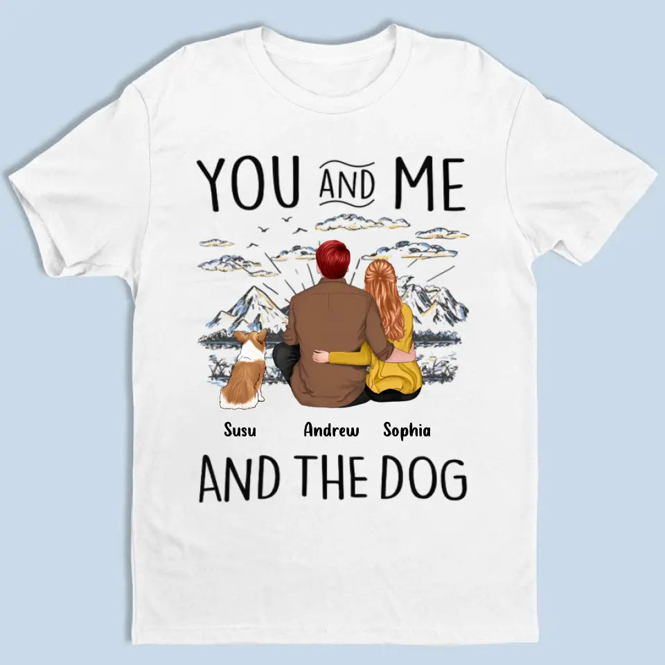 Tú, yo y los perros - Camiseta, sudadera, sudadera con capucha personalizada unisex para parejas - Regalos para amantes de las mascotas y dueños de perros 