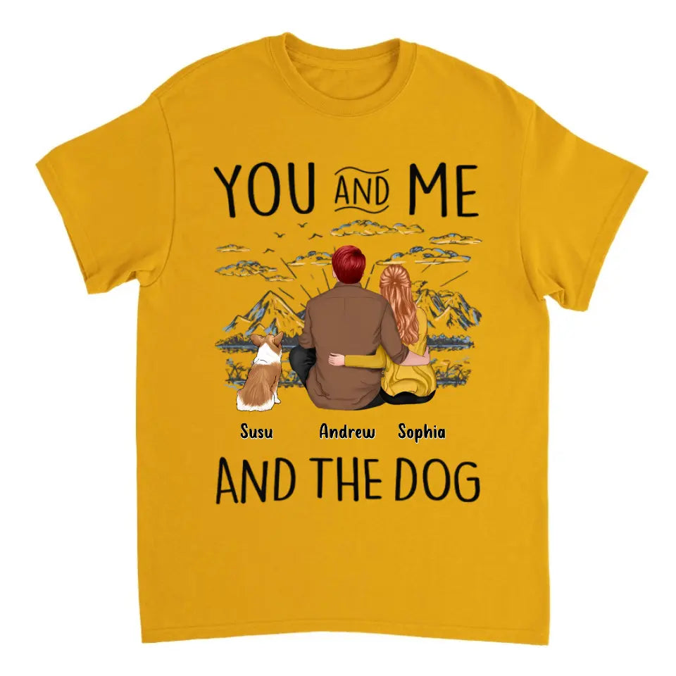 Tú, yo y los perros - Camiseta, sudadera, sudadera con capucha personalizada unisex para parejas - Regalos para amantes de las mascotas y dueños de perros 