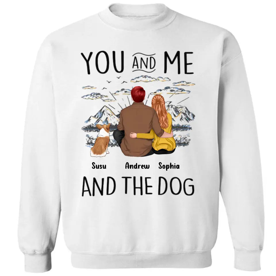 Tú, yo y los perros - Camiseta, sudadera, sudadera con capucha personalizada unisex para parejas - Regalos para amantes de las mascotas y dueños de perros 